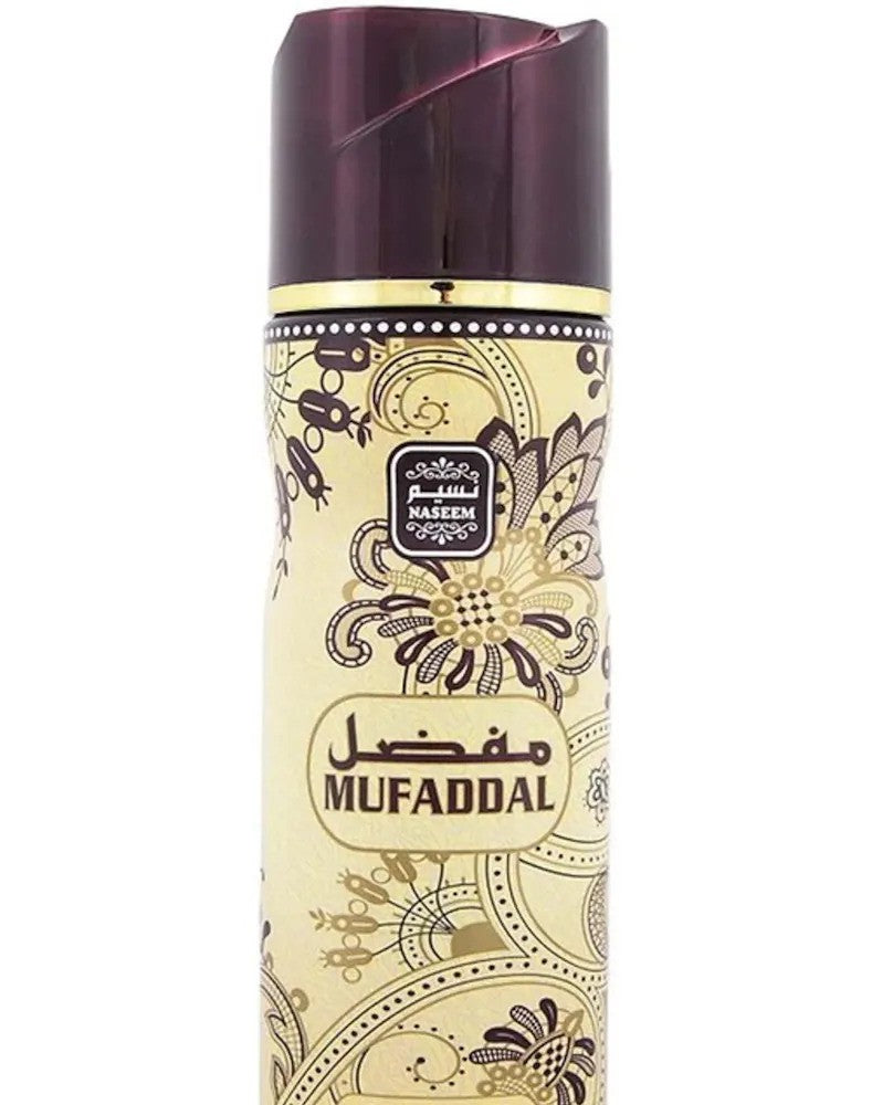 Naseem Mufaddal Body Spray 200ml 6.7 Fl.oz. Masculine Fragrance | Long Lasting Alcohol Free