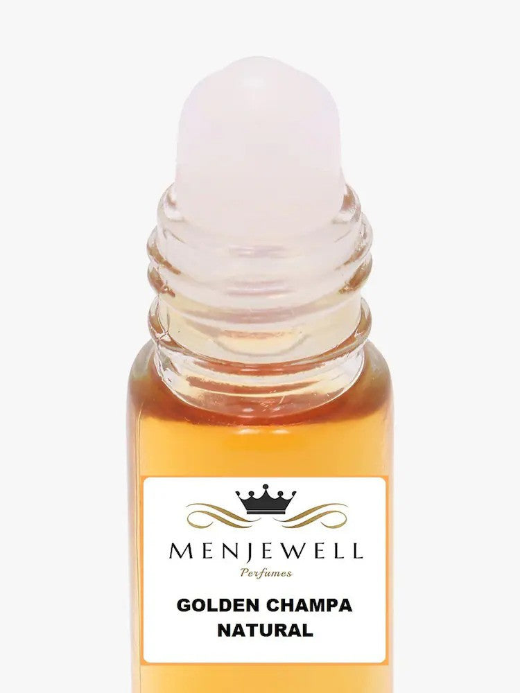 Menjewell Golden Champa Eau De Perfume Attar 9ml 0.3 Fl.oz. Unisex Fragrance | Long Lasting | Alcohol Free