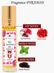 Menjewell Floral Love Forever Attar Perfume 9ml 0.3 Fl.oz. Long Lasting | Unisex Fragrance | Alcohol Free