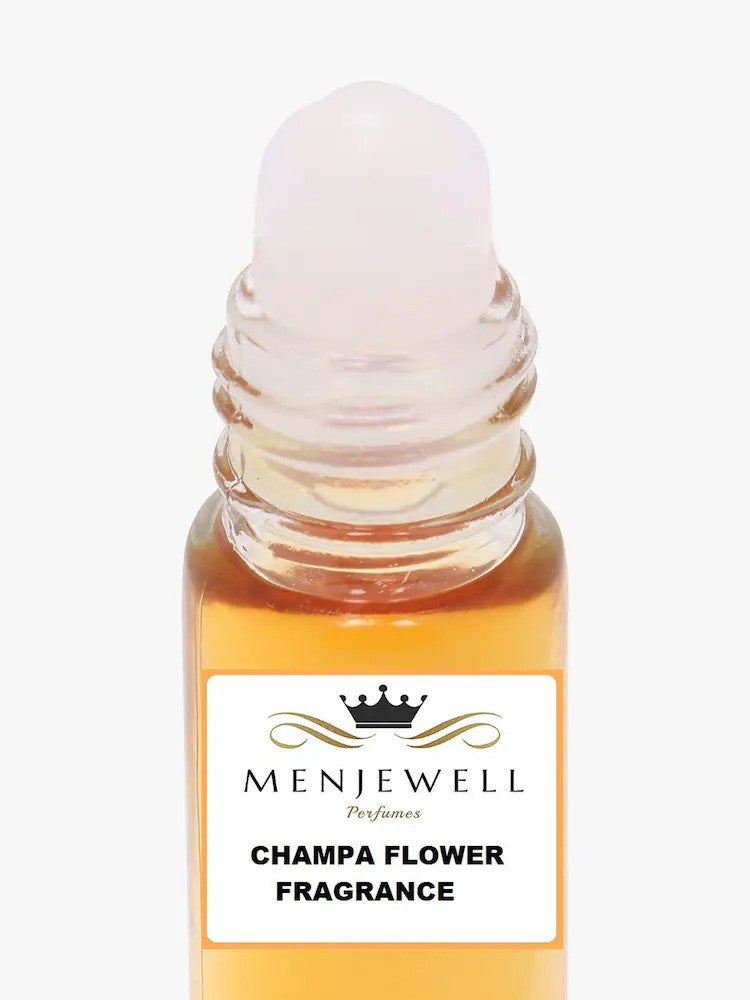 Menjewell Champa Flower Fragrance Eau De Perfume Attar 9ml 0.3 Fl.oz. Unisex Fragrance | Alcohol Free