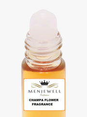 Menjewell Champa Flower Fragrance Eau De Perfume Attar 9ml 0.3 Fl.oz. Unisex Fragrance | Alcohol Free