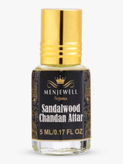 Menjewell Sandalwood Chandan Attar Perfume 5ml 0.17 Fl.oz. Unisex Fragrance | Long Lasting