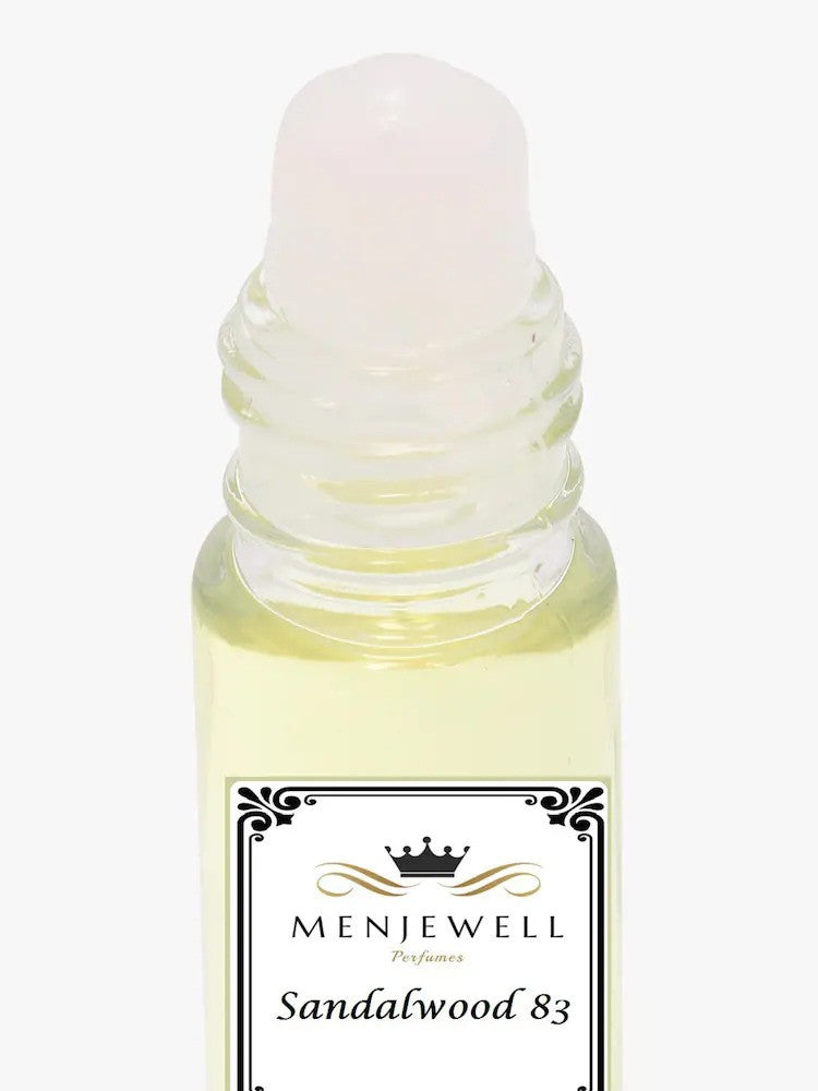 Menjewell Sandalwood 83 Eau De Perfume Attar 9ml 0.3 Fl.oz. Unisex Fragrance Alcohol Free | Long Lasting