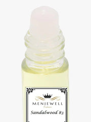 Menjewell Sandalwood 83 Eau De Perfume Attar 9ml 0.3 Fl.oz. Unisex Fragrance Alcohol Free | Long Lasting