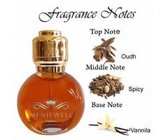 Menjewell Premium White Oudh Attar Perfume 15ml 0.5 Fl.oz. Unisex Fragrance | Long Lasting | Alcohol-free