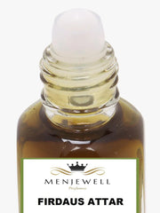 Menjewell Firdaus Attar Perfume 5ml 0.17 Fl.oz. Unisex Fragrance | Long Lasting | Alcohol Free