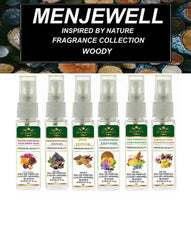 Menjewell Inspired By Nature Fragrance Collection Woody Perfume Gift | 8ml 0.27 Fl.oz. Each Set Of 6 | Unisex Fragrances