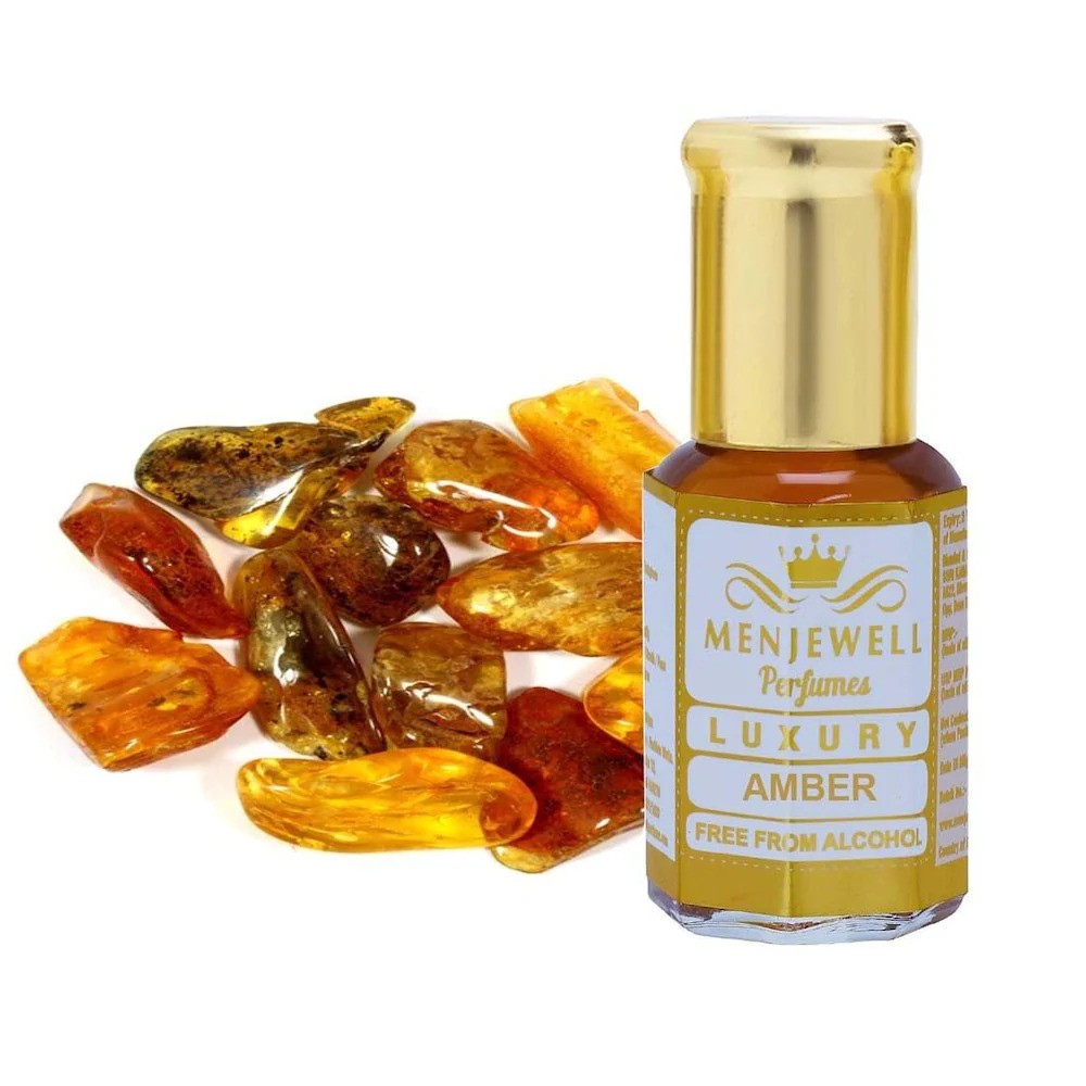 Menjewell Luxury Amber Attar Perfume 12ml 0.4 Fl.oz. Unisex Fragrance | Long Lasting | Non Alcoholic