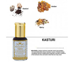 Menjewell Luxury Kasturi Attar Perfume 12ml 0.4 Fl.oz. Unisex Fragrance | Long Lasting | Non Alcoholic