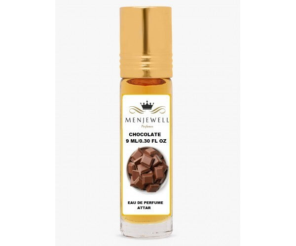 Menjewell Chocolate Eau De Perfume Attar 9ml 0.3 Fl.oz. Long Lasting Unisex Fragrance | Alcohol Free