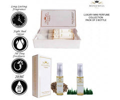 Menjewell Deep Forest + Oudh Eau De Perfume Gift Set For Men 10ml 0.3 Fl.oz. Each Pack Of 2 | Pocket Perfume Gift Set For Husband