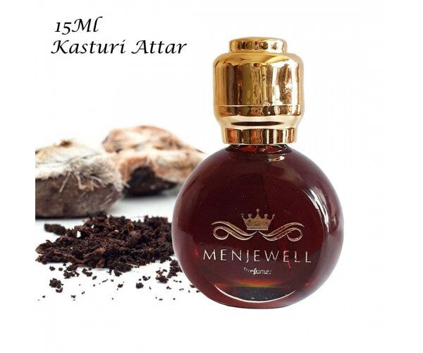 Menjewell Premium Kasturi Attar Perfume 15ml 0.5 Fl.oz. Unisex Fragrance | Long Lasting | Non Alcoholic