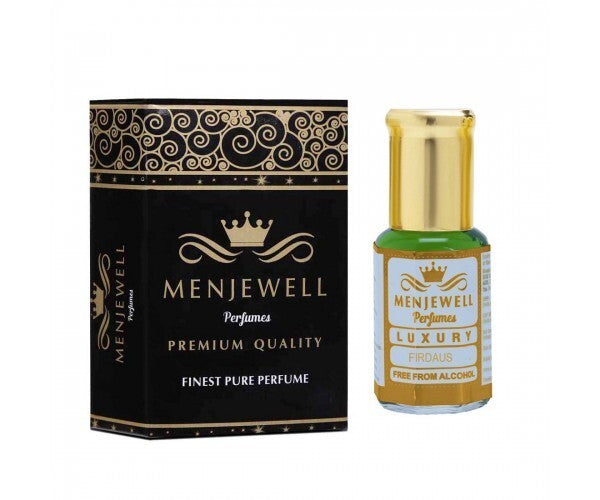 Menjewell Luxury Firdaus Attar Perfume 12ml 0.4 Fl.oz. Unisex Fragrance | Long Lasting | Non Alcoholic