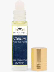 Menjewell Denim Eau De Perfume Attar 9ml 0.3 Fl.oz. | Long Lasting | Unisex Fragrance | Alcohol Free