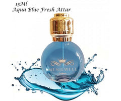 Menjewell Premium Aqua Blue Fresh Attar Perfume 15ml 0.5 Fl.oz. Unisex Fragrance | Long Lasting | Alcohol-free