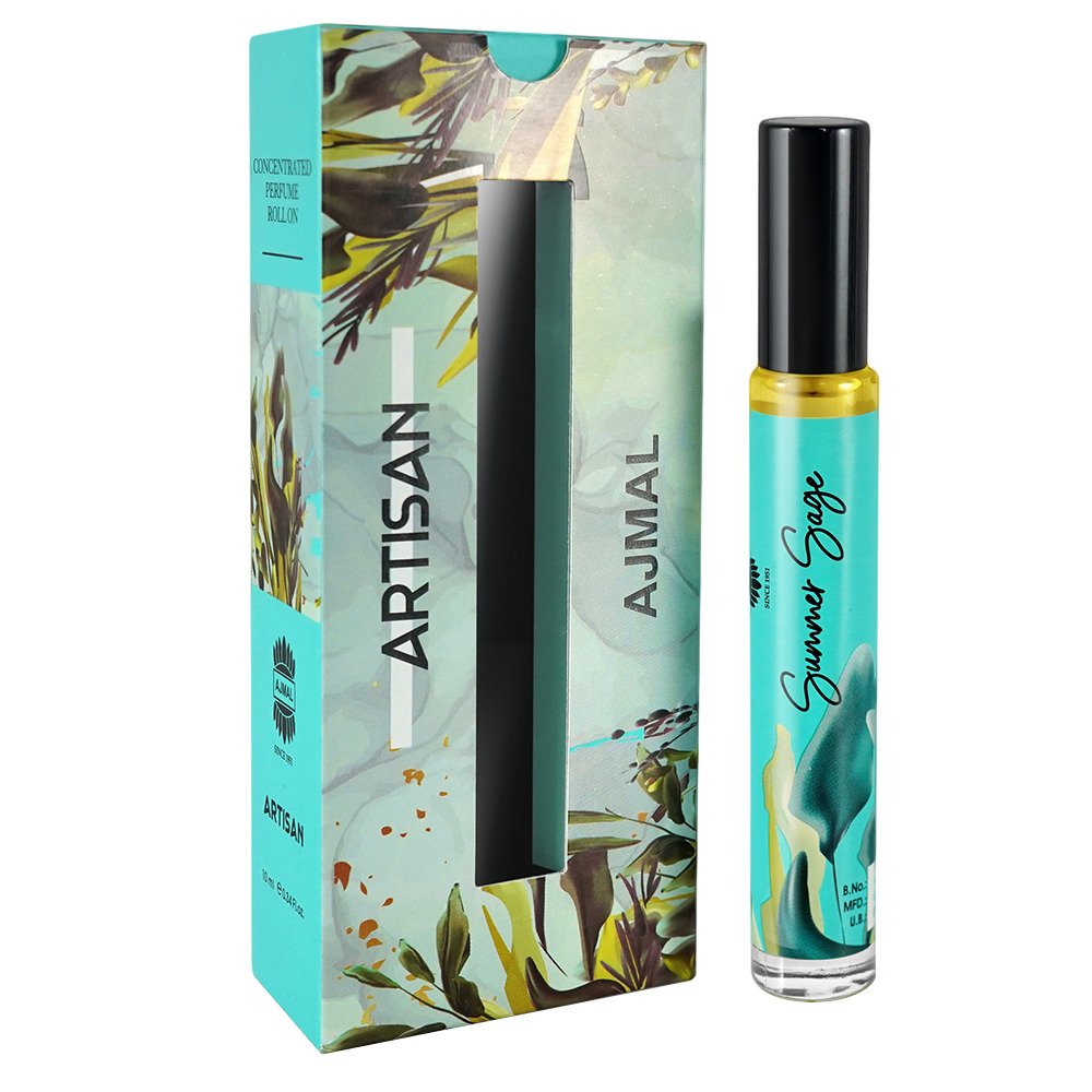 Ajmal Artisan Summer Sage Concentrated Perfume 10ml 0.3 Fl.oz. Gift For Men & Women Alcohol Free