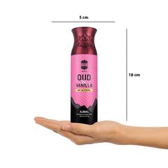 Ajmal Oud & Vanilla Deodorant Body Spray 200ml 6.7 Fl.oz. Perfume For Men & Women | Non-alcoholic