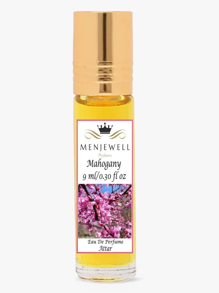 Menjewell Mahogany Eau De Perfume Attar 9ml 0.3 Fl.oz. Unisex Fragrance | Alcohol Free | Long Lasting