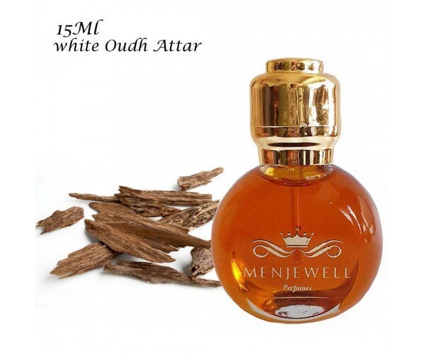 Menjewell Premium White Oudh Attar Perfume 15ml 0.5 Fl.oz. Unisex Fragrance | Long Lasting | Alcohol-free