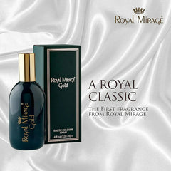 Royal Mirage Gold Eau De Cologne Spray 120ml 4.0 Fl.oz. Men Fragrance | Long Lasting