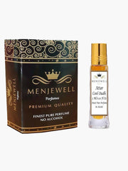 Menjewell Cool Oudh Attar Perfume 3ml 0.1 Fl.oz. Unisex Fragrance | Finest Pure Perfume | No Alcohol