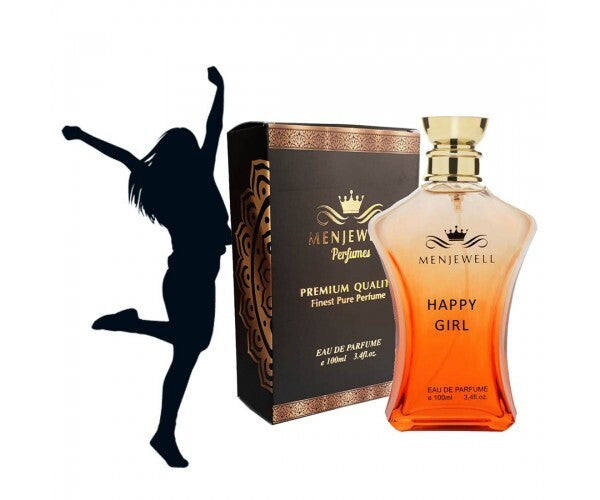 Menjewell Happy Girl Eau De Parfum 100ml 3.4 Fl.oz. Women Fragrance | Finest Pure Perfume