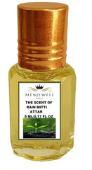 Menjewell The Scent Of Rain Mitti Attar Perfume 5ml 0.17 Fl.oz. Finest Pure Perfume | Long Lasting