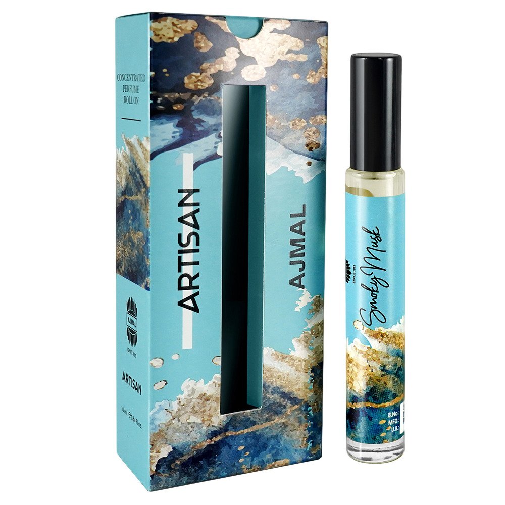 Ajmal Artisan Smoky Musk Concentrated Perfume 10ml 0.3 Fl.oz. For Unisex | Alcohol Free & Long Lasting