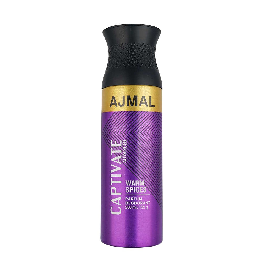 Ajmal Captivate Advanced Parfum Deodorant 200ml 6.7 Fl.oz. Warm Spices | Casual Wear Gift For Men & Women