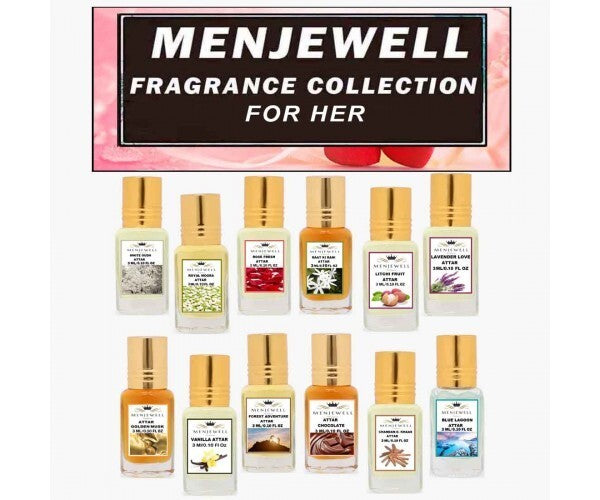 Menjewell Floral Fine Fragrances For Her Combo Pack 12x 0.1 Fl.oz. | Set Of 12 | Gift Set