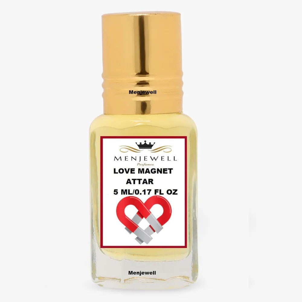 Menjewell Love Magnet Attar Perfume 5ml 0.17 Fl.oz. Unisex Fragrance | Long Lasting | Alcohol Free