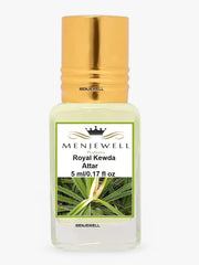 Menjewell Royal Kewda Attar Perfume 5ml 0.17 Fl.oz. Long Lasting | Unisex Fragrance | Long Lasting