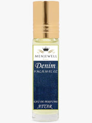 Menjewell Denim Eau De Perfume Attar 9ml 0.3 Fl.oz. | Long Lasting | Unisex Fragrance | Alcohol Free