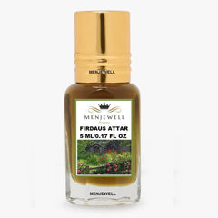 Menjewell Firdaus Attar Perfume 5ml 0.17 Fl.oz. Each Pack Of 3 | Unisex Fragrance | Long Lasting | Alcohol Free