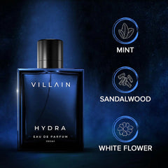 Villain Hydra Eau De Parfum 100ml 3.4 Fl.oz. Best Gift For Husband | Masculine Fragrance | Long Lasting