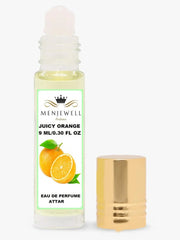 Menjewell Juicy Pineapple + Juicy Orange Eau De Perfume Attar 9ml 0.3 Fl.oz. Each Pack Of 2 | Unisex Fragrance