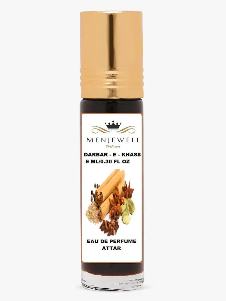 Menjewell Darbar-E-Khass Eau De Perfume Attar 9ml 0.3 Fl.oz. Unisex Fragrance | Long Lasting | Alcohol Free