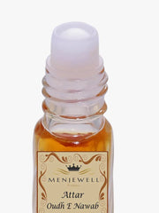 Menjewell Oudh-E-Nawab Attar Perfume 3ml 0.1 Fl.oz. Unisex Fragrance | Finest Pure Perfume | Alcohol Free