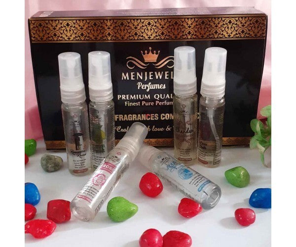 Menjewell Set Of 6 Fine Fragrance Eau De Perfume 0.3 Fl.oz. Each | Combo Pack For Women