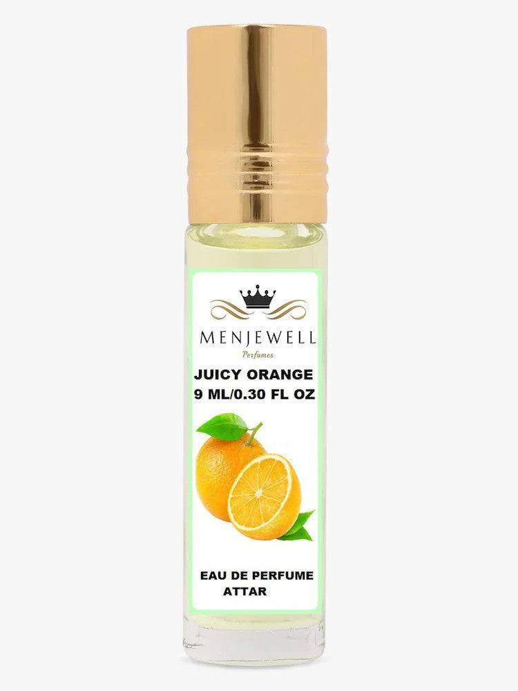 Menjewell Juicy Pineapple + Juicy Orange Eau De Perfume Attar 9ml 0.3 Fl.oz. Each Pack Of 2 | Unisex Fragrance