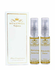 Menjewell Romantic Rains & Morning Jasmine Eau De Parfum 10ml 0.3 Fl.oz. Each Pack Of 2 | Pocket Perfume Gift Set For Wife