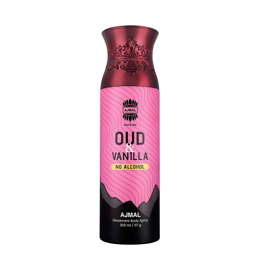 Ajmal Oud & Vanilla Deodorant Body Spray 200ml 6.7 Fl.oz. Perfume For Men & Women | Non-alcoholic