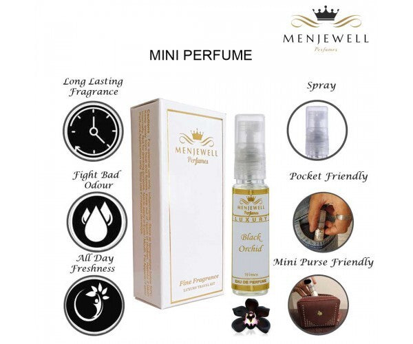 Menjewell Love On Fire + Chandan Perfume Gift Set For Men 10ml 0.3 Fl.oz. Each Pack Of 2 | Pocket Perfume Gift Set For Husband | Eau De Parfum