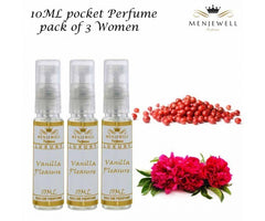 Menjewell Set Of 3 Vanilla Pleasure Perfume Gift Set Eau De Parfum 0.3 Fl.oz. Each | Long Lasting | Pocket Perfume For Women