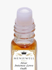 Menjewell Intense Love Oudh Attar Perfume 3ml 0.1 Fl.oz. Unisex Fragrance | Long Lasting | Alcohol Free