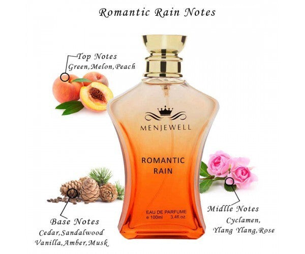 Menjewell Romantic Rain Eau De Parfum 100ml 3.4 Fl.oz. For Men & Women | Long Lasting