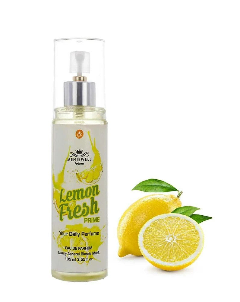 Menjewell Lemon Fresh Prime Eau De Parfum 105ml 3.5 Fl.oz. Unisex Fragrance | Long Lasting