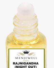 Menjewell Rajnigandha (Night Out) + Champa Yellow Attar Perfume 5ml 0.17 Fl.oz. Each Pack Of 2 | Unisex Fragrance | Long Lasting