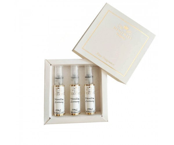 Menjewell Set Of 3 Vanilla Luxury Perfume Gift Set Eau De Parfum 0.3 Fl.oz. Each | Long Lasting | Pocket Perfume For Women