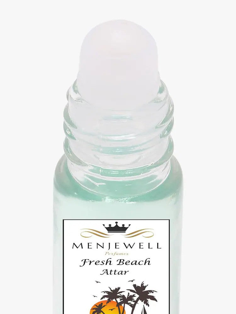 Menjewell Fresh Beach Eau De Parfum Attar Perfume 9ml 0.3 Fl.oz. Unisex Fragrance | Long Lasting